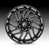 Fuel Hurricane D807 Gloss Black Milled Custom Truck Wheels 3